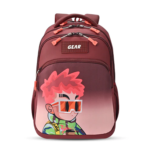 Tango Backpack 17 Inch (Maroon-Orange) - Image 8