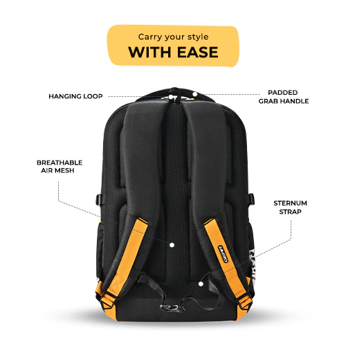 Terrain Backpack 19 Inch (Black-Yellow) - Image 7