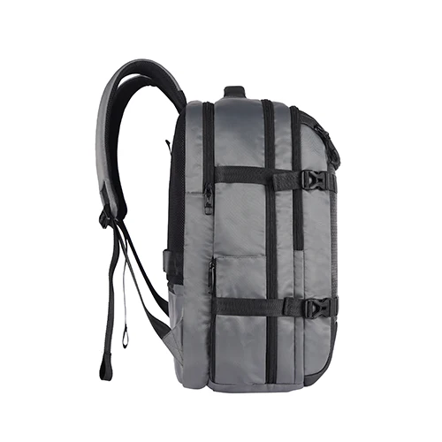 Gear Turbo 4 19"/40L Anti Theft Large Water Resistant Laptop Backpack with Raincover/Casual Backpack/Daypack/Travel Backpack/College Bag For Men/Women(Grey-Black) - Image 3