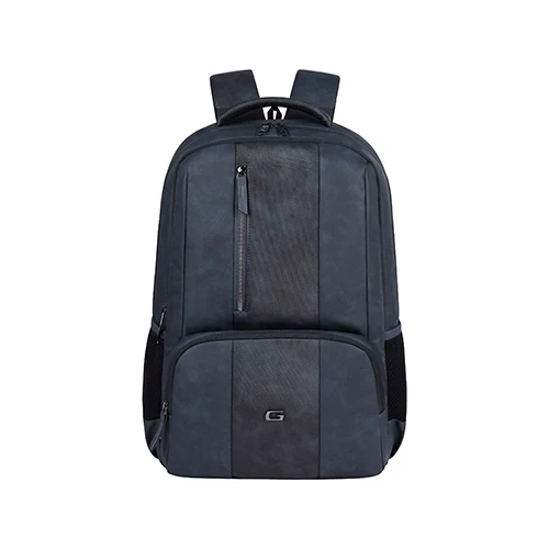 Gear Vault 19"/30L Anti Theft Faux leather Large Water Resistant Laptop Backpack/Casual Backpack/Daypack/Travel Backpack/College Bag For Men/Women (Navy Blue)
