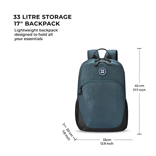 QUAD BACKPACK 33L (TEAL-BLACK) - Image 3