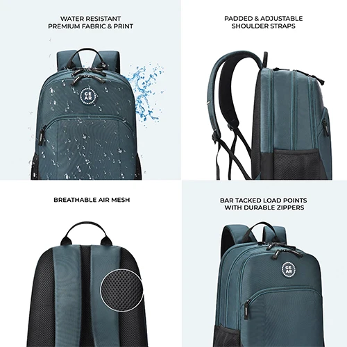 QUAD BACKPACK 33L (TEAL-BLACK) - Image 6