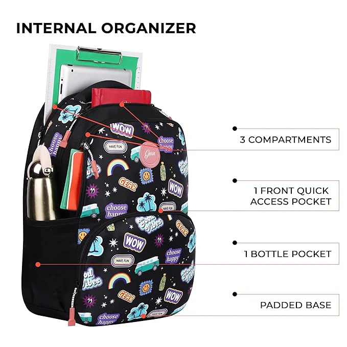 Wow Backpack 17″ Girls (Black) - Image 9